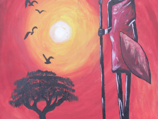 Maasai Warrior by Fatuma